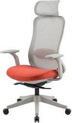 FlexiSpot Bürostuhl YZ04O Stoff orange, Gestell weiß