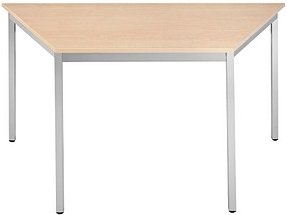 Thumbnail - SODEMATUB Mehrzwecktisch ahorn, alu Trapezform, Vierkantrohr alu, 60,0/120,0 x 60,0 x 74,0 cm