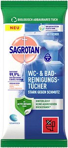 Thumbnail - SAGROTAN® Desinfektionstücher WC & Bad 1-lagig weiß, 60 Tücher