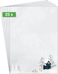 SIGEL Weihnachtsbriefpapier Cozy Christmas Motiv DIN A4 90 g/qm 25 Blatt