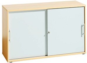 Thumbnail - HAMMERBACHER Schiebetürenschrank, V1752S/6/S/RE buche, silber 1 Fachboden 120,0 x 40,0 x 74,8 cm