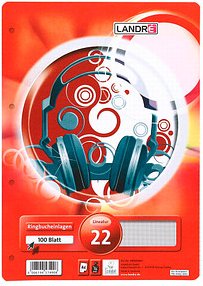 LANDRÉ® Ringbucheinlagen A4 kariert, 50 Blätter