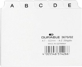 Thumbnail - DURABLE Karteikartenregister A-Z weiß