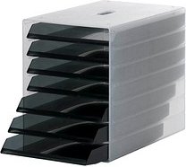 DURABLE Schubladenbox IDEALBOX dunkelgrau 1712000050, DIN A4 mit 7 Schubladen