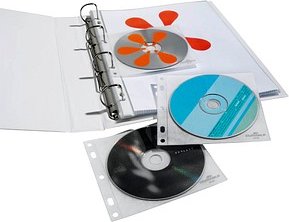 DURABLE 1er CD-/DVD-Hüllen Cover FILE abheftbar transparent, 10 St.