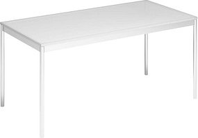 viasit System4 Schreibtisch transparent rechteckig, 4-Fuß-Gestell chrom 160,0 x 80,0 cm