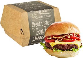 50 PAPSTAR Burger-Boxen Good Food 9,0 x 9,0 cm