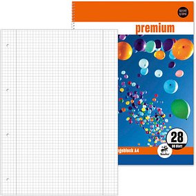 Staufen® Collegeblöcke Bring Farbe ins Leben Lineatur 28 kariert DIN A4 Innen- und Außenrand, 5 Block