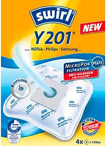 Thumbnail - swirl® MicroPor Filtration Y 201 Staubsaugerbeutel, 4 St.