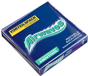 Airwaves MENTHOL & EUCALYPTUS Kaugummis 3 Pack à 10 St.