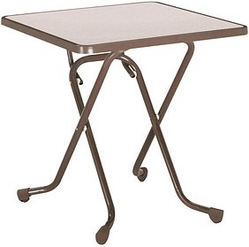 BEST Gartentisch Madrid braun, weiß rechteckig 67,0 x 67,0 x 73,0 cm