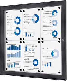 Thumbnail - Showdown® Displays Schaukasten grau 6x DIN A4 74,1 x 2,3 x 69,6 cm, 1 St.