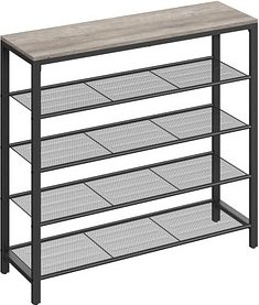 VASAGLE Schuhregal greige, schwarz 100,0 x 30,0 x 92,5 cm, 1 St.