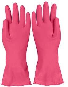 Thumbnail - franz mensch unisex Gummihandschuhe Bettina pink Größe 10, 1 Paar