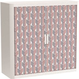 PAPERFLOW easyOffice Vintage Rollladenschrank 60980 2 Fachböden 110,0 x 41,5 x 104,0 cm