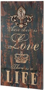 HAKU Möbel Wandgarderobe 89952 Motiv Holz 5 Haken 30,0 x 60,0 cm