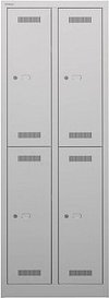 BISLEY Spind MonoBloc ML06D2 lichtgrau ML06D2645, 4 Schließfächer 61,0 x 50,0 x 170,0 cm