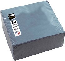 PROnappe Servietten grau 2-lagig 20,0 x 20,0 cm, 50 St.
