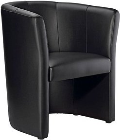 Nowy Styl Besuchersessel schwarz Kunstleder, 1 St.