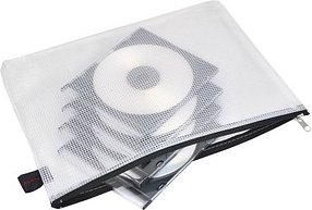 FolderSys Reißverschlussbeutel transparent/schwarz 0,15 mm, 1 St.