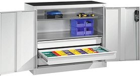 CP Metallschrank 8821-5035 S10072 lichtgrau 2 Fachböden 93,0 x 50,0 x 100,0 cm, aufgebaut, 1 St.