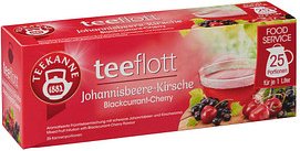 TEEKANNE teeflott Johannisbeere-Kirsche Tee 25 Portionen