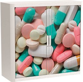 PAPERFLOW easyOffice Business Rollladenschrank 62150 2 Fachböden 110,0 x 41,5 x 104,0 cm