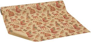 JUNG SCHÖNER VERPACKEN Geschenkpapier Vintage Waldtiere mehrfarbig, 20,0 m