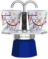 BIALETTI Mini Express Espressokocher blau, 2 Tassen