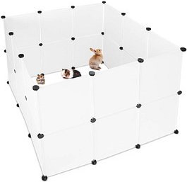 relaxdays Freilaufgehege weiß 110,0 x 110,0 x 92,0 cm, 1 St.
