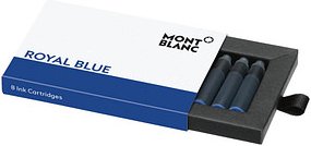 MONTBLANC Tintenpatronen für Füller Royal Blue königsblau, 8 St.