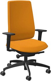 Dauphin Bürostuhl Indeed operator Stoff orange, Gestell schwarz