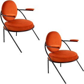 Thumbnail - meet powered by PAPERFLOW Sessel SATURNE rost schwarz Stoff, 2 St.