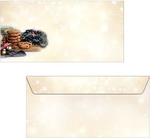 SIGEL Weihnachtsbriefumschläge Winter Smell DIN lang ohne Fenster, 25 St.