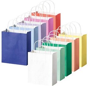 20 folia Papiertüten BASIC M je 2x blau, hellblau, flieder, rosa, rot, apricot, gelb, weiß, grün, mint 18,0 x 21,0 cm