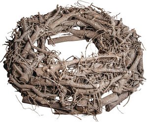 Rayher Bastelkranz grau/weiß aus Weiden gewischt Ø 30,0 cm, 1 St.