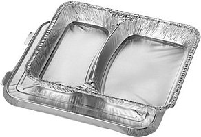 Thumbnail - STARPAK Menüschalen mit Deckel silber 830,0 ml, 50 St.