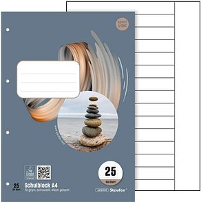 Staufen® Schulblock Style Lin25 DIN A4 liniert, 1 St.