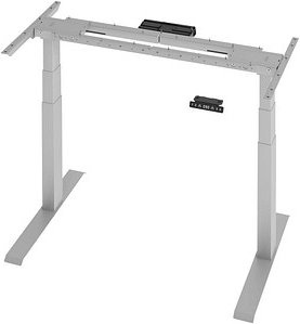 Flexbase 650 elektrisch höhenverstellbares Schreibtischgestell silber ohne Tischplatte, T-Fuß-Gestell silber 112,8 - 172...