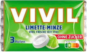 VIVIL® Limette-Minze ohne Zucker Bonbons 84,0 g