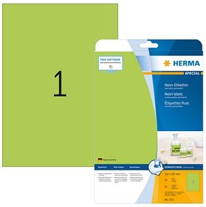 20 HERMA Etiketten 5151 grün 210,0 x 297,0 mm