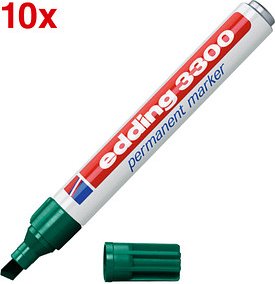 edding 3300 Permanentmarker grün 1,0 - 5,0 mm, 10 St.
