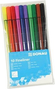 DONAU Fineliner farbsortiert 0,4 mm, 10 St.