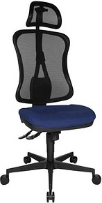 Topstar Bürostuhl Head Point SY, HE200 G26X Stoff blau, Gestell schwarz