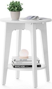 VASAGLE Beistelltisch weiß 40,0 x 40,0 x 50,7 cm