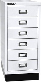 BISLEY MultiDrawer™ L296S Schubladenschrank verkehrsweiß 6 Schubladen 27,8 x 38,0 x 67,0 cm