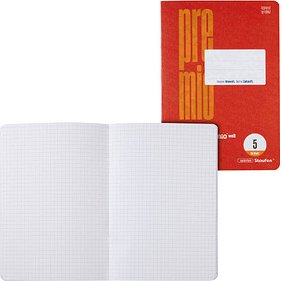 Staufen® Schulheft Premio Lineatur 5 kariert DIN A5 ohne Rand, 16 Blatt