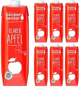 beckers bester KLARER APFEL Direktsaft 6x 1,0 l