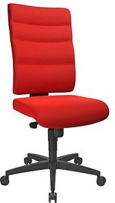 Printus Bürostuhl Unni Med, Stoff rot, Gestell schwarz