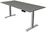 Thumbnail - Kerkmann Move 1 stable elektrisch höhenverstellbarer Schreibtisch grafit rechteckig, T-Fuß-Gestell silber 180,0 x 80,0 c...